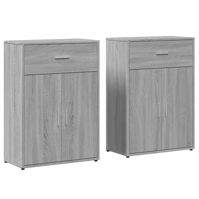 Bestpreis vidaXL Sideboards 2 Stk. Grau Sonoma 60x30x84 cm Holzwerkstoff