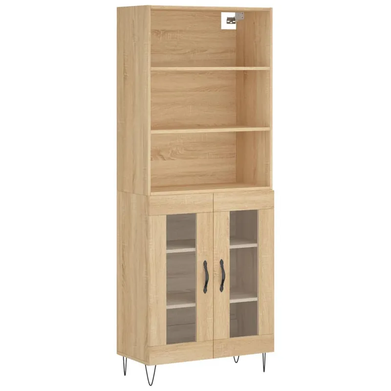 Bestpreis vidaXL Highboard Sonoma-Eiche 69,5x34x180 cm Holzwerkstoff