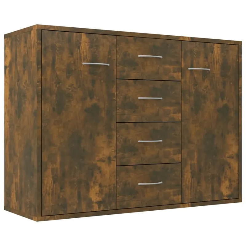 Wochenendangebot vidaXL Sideboard Räuchereiche 88x30x65 cm Holzwerkstoff