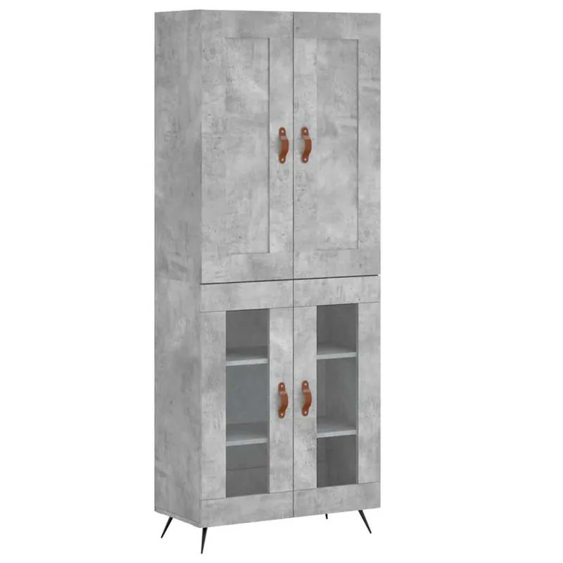 Direktkauf vidaXL Highboard Betongrau 69,5x34x180 cm Holzwerkstoff