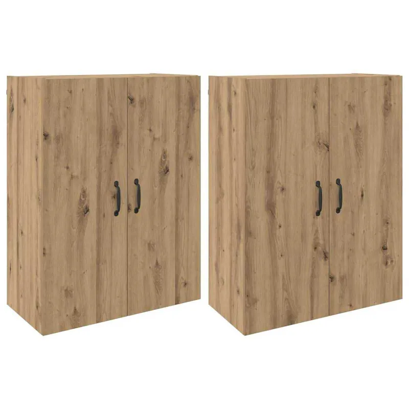 vidaXL Wandschrank 2 pcs Artisan-Eiche 69,5 x 34 x 90 cm Holzwerkstoff Zertifiziert