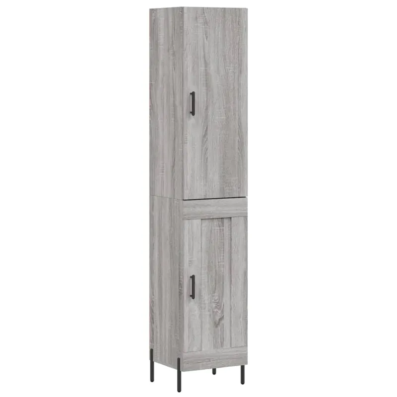 Bestseller vidaXL Highboard Grau Sonoma 34,5x34x180 cm Holzwerkstoff