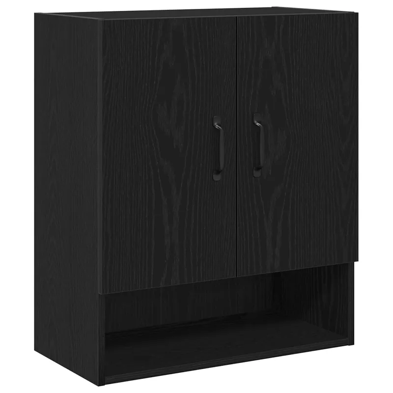 vidaXL Wandschrank Schwarz Eichen-Optik 60 x 30 x 70 cm Holzwerkstoff Direktkauf