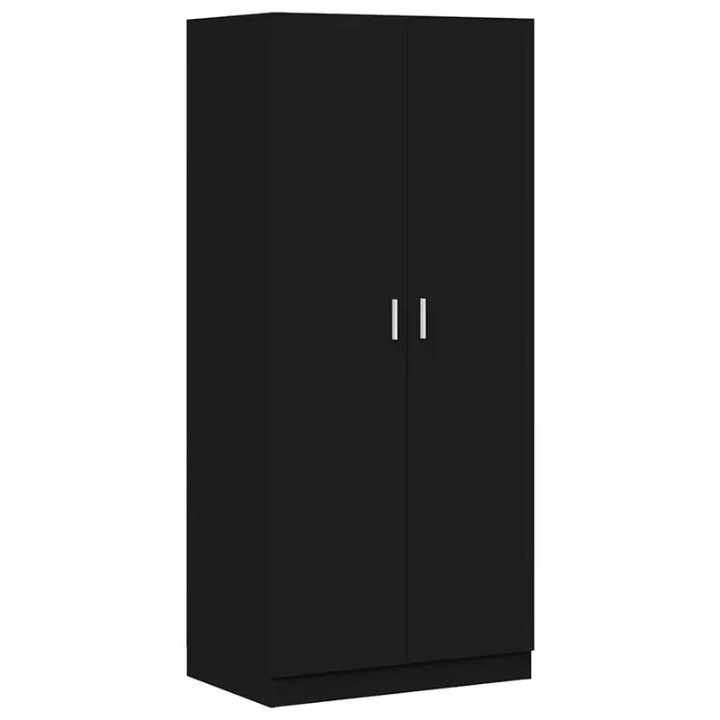 Angebot vidaXL Kleiderschrank Schwarz 80x52x180 cm Holzwerkstoff