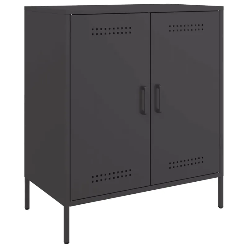 vidaXL Sideboard Schwarz 68x39x79 cm Stahl Heißes Angebot