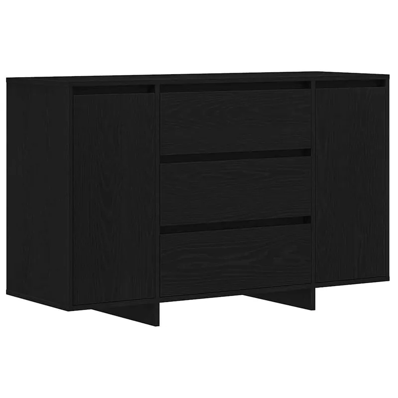 vidaXL Sideboard Schwarz Eichen-Optik 120 x 41 x 75 cm Holzwerkstoff Markenprodukt