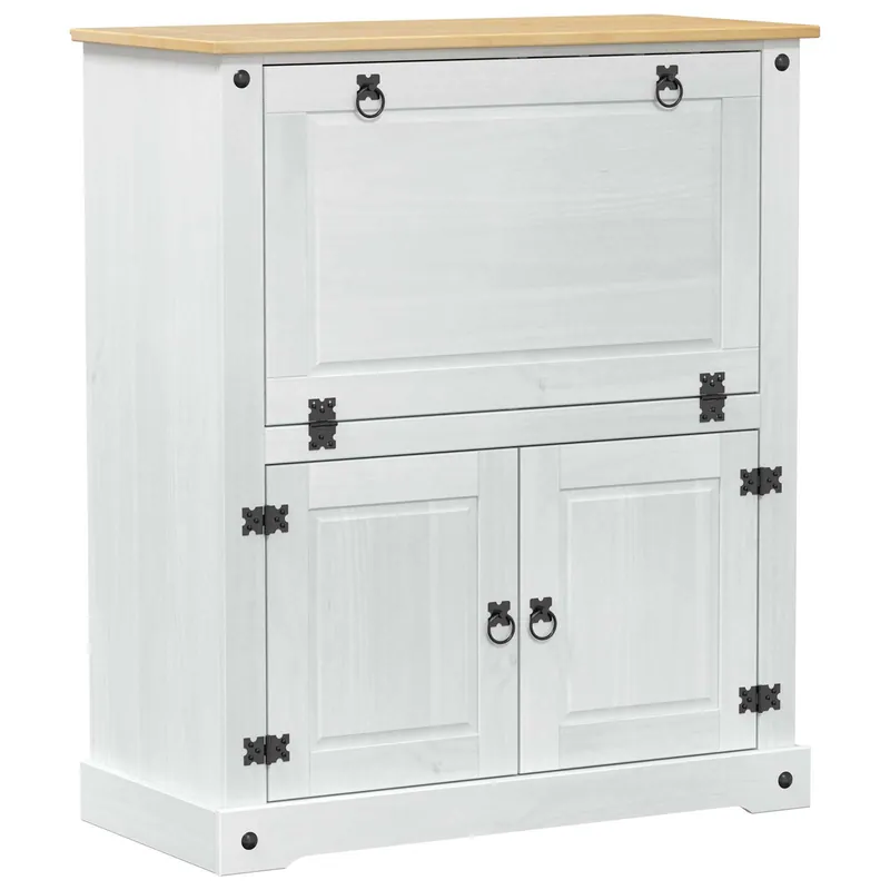 Bestpreis vidaXL Weinschrank Weiß 97 x 45 x 114 cm Massives Kiefernholz