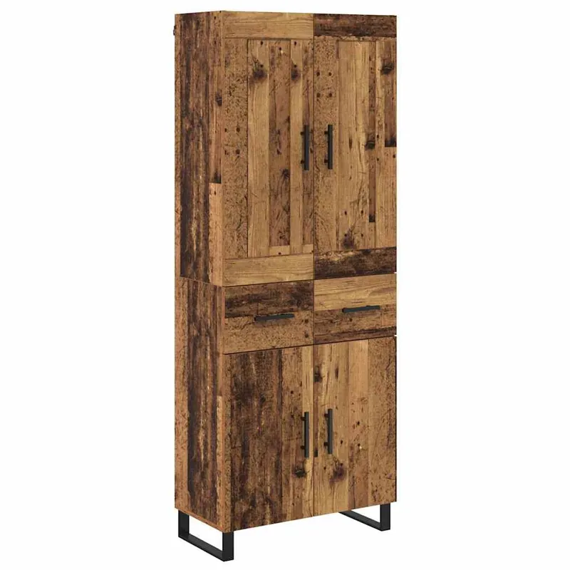 Direkt Vom Hersteller vidaXL Highboard Altholz 69,5 x 34 x 180 cm Holzwerkstoff