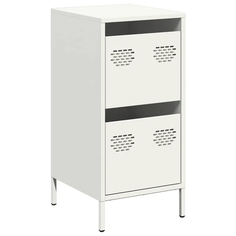 vidaXL Sideboard Weiß 35x39x73,5 cm Kaltgewalzter Stahl Kostenloser Rückversand