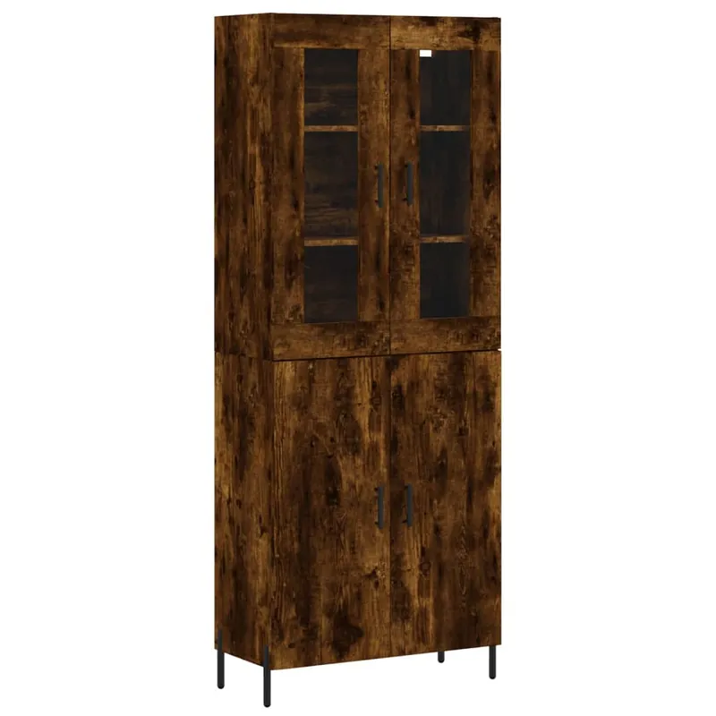 Abverkauf vidaXL Highboard Räuchereiche 69,5x34x180 cm Holzwerkstoff