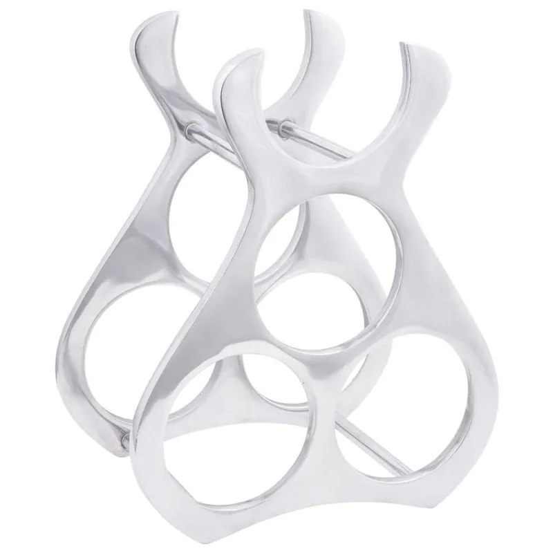 vidaXL Weinregal Silber 23 x 14 x 28 cm Aluminium Saisonangebot