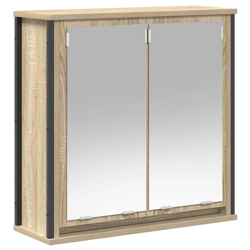 Direktkauf vidaXL Bad-Wandschrank mit Spiegel Sonoma-Eiche 60x21x60 cm