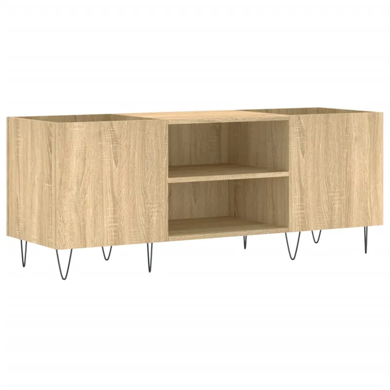 Günstig vidaXL Plattenschrank Sonoma-Eiche 121x38x48 cm Holzwerkstoff
