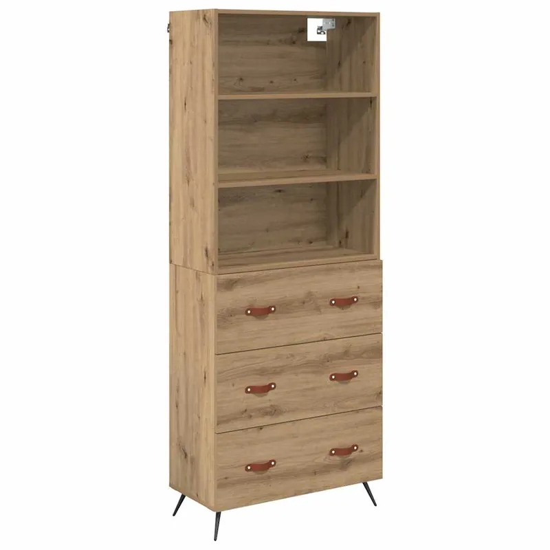 Begrenztes Angebot vidaXL Highboard Artisan-Eiche 69,5 x 34 x 180 cm Holzwerkstoff