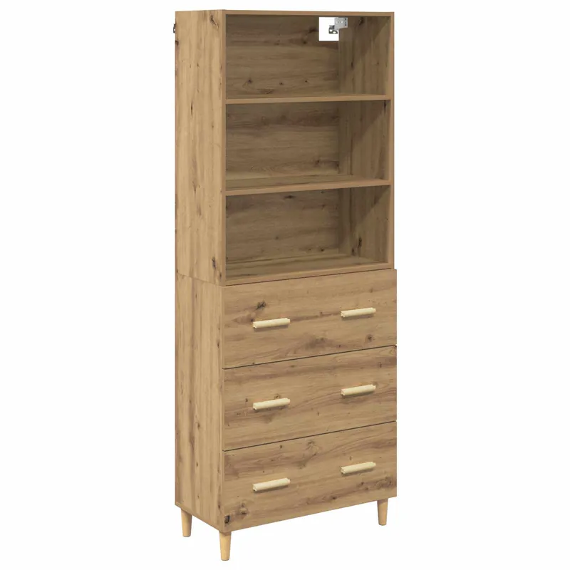 Bestseller vidaXL Highboard Artisan-Eiche 69,5 x 32,5 x 180 cm Holzwerkstoff