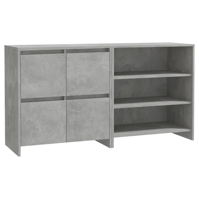 Gratis Versand vidaXL 2-tlg. Sideboard Betongrau Holzwerkstoff