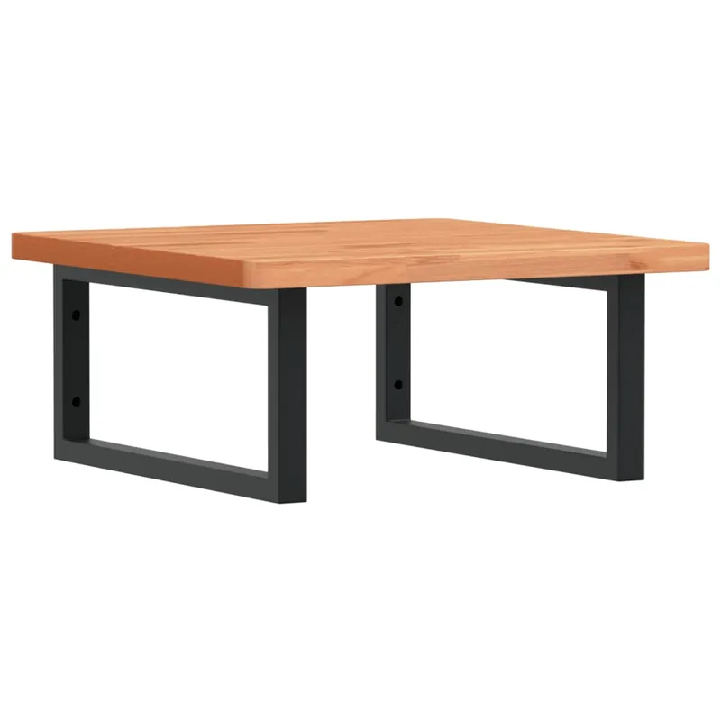 vidaXL Waschbeckenregal Wandmontage Stahl und Massivholz Buche Sofort Bestellen