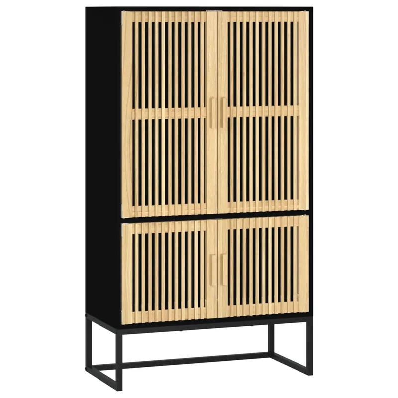 Direkt Vom Hersteller vidaXL Highboard Schwarz 70x35x125 cm Holzwerkstoff