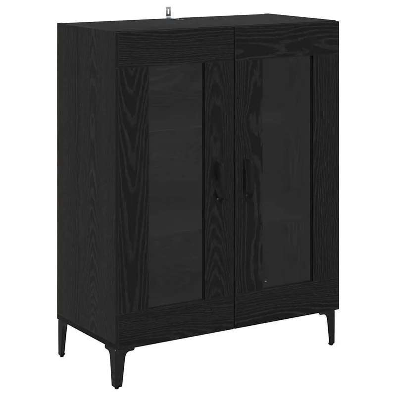 vidaXL Sideboard Schwarz Eichen-Optik 69,5 x 34 x 90 cm Kostenfreie Lieferung