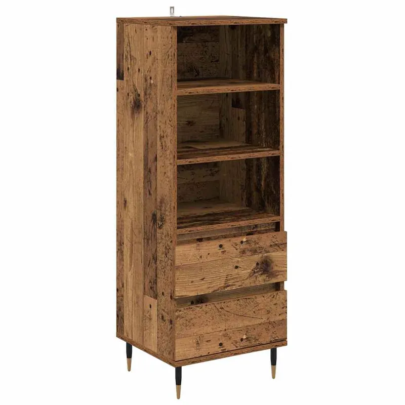Ausverkauf vidaXL Highboard mit Schubladen Altholz 40 x 36 x 110 cm Holzwerkstoff