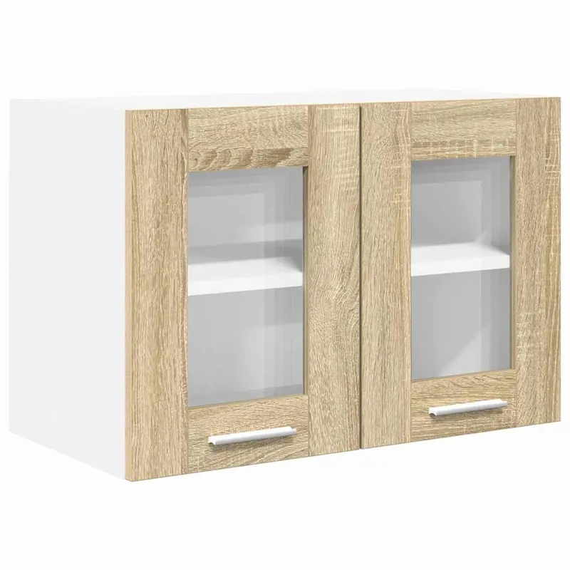 Zertifiziert vidaXL Hängeschrank mit Tür Sonoma-Eiche 60 x 31 x 40 cm Holzwerkstoff