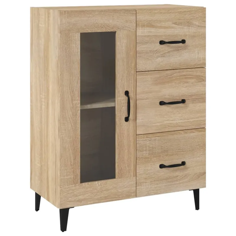 vidaXL Sideboard Sonoma-Eiche 69,5x34x90 cm Holzwerkstoff Echt