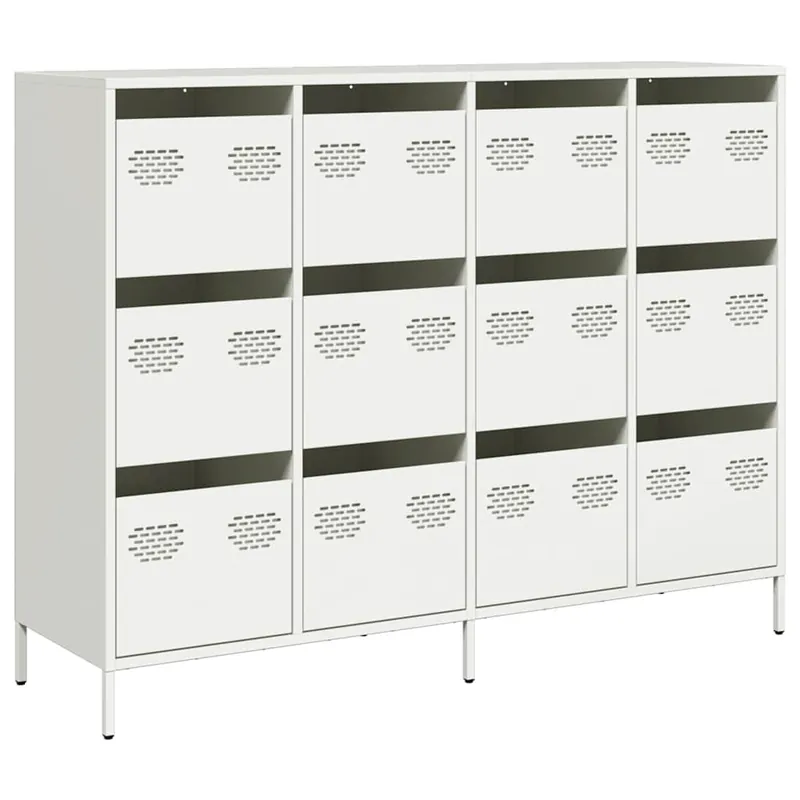 Bestseller vidaXL Sideboard Weiß 135x39x103,5 cm Kaltgewalzter Stahl