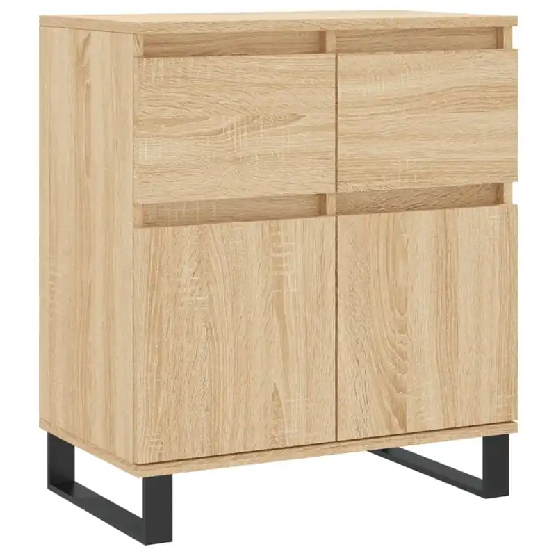 vidaXL Sideboard Sonoma-Eiche 60x35x70 cm Holzwerkstoff Sichere Zahlung