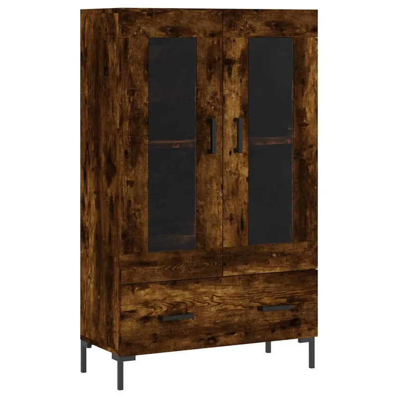 Geprüft vidaXL Highboard Räuchereiche 69,5x31x115 cm Holzwerkstoff