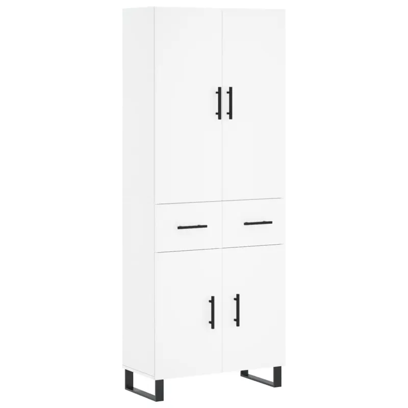 Beliebt vidaXL Highboard Weiß 69,5x34x180 cm Holzwerkstoff