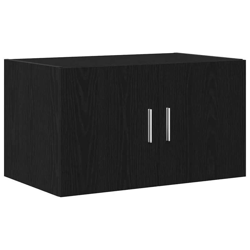 vidaXL Wandschrank Wandmontiert Schwarz Eichen-Optik 70 x 42,5 x 40 cm Sonderaktion