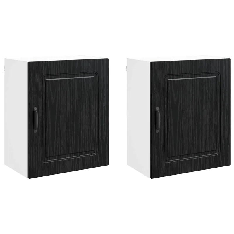 Geprüft vidaXL Küchenschrank Kalmar 2 pcs Schwarz Eichen-Optik 50 x 31 x 60 cm