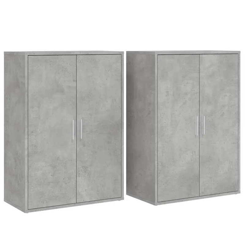 Direktkauf vidaXL Sideboards 2 Stk. Betongrau 60x31x84 cm Holzwerkstoff
