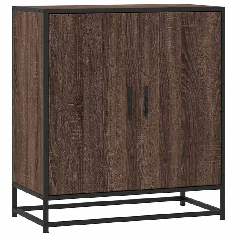 Gratis Versand vidaXL Sideboard Braun Eichen-Optik 68x35x76 cm Holzwerkstoff & Metall