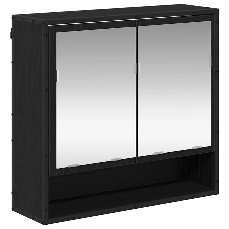 Begrenztes Angebot vidaXL Wandregal mit Regal Schwarz Eichen-Optik 65 x 20 x 60 cm