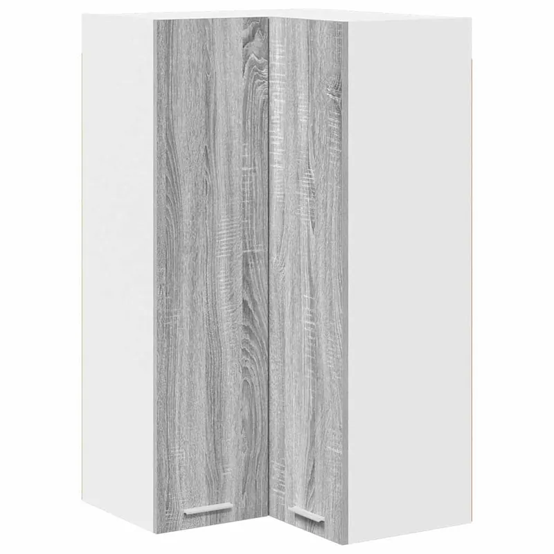 Bestpreis vidaXL Hängeschrank mit Speicher Grau Sonoma und Weiß 57 x 57 x 100 cm