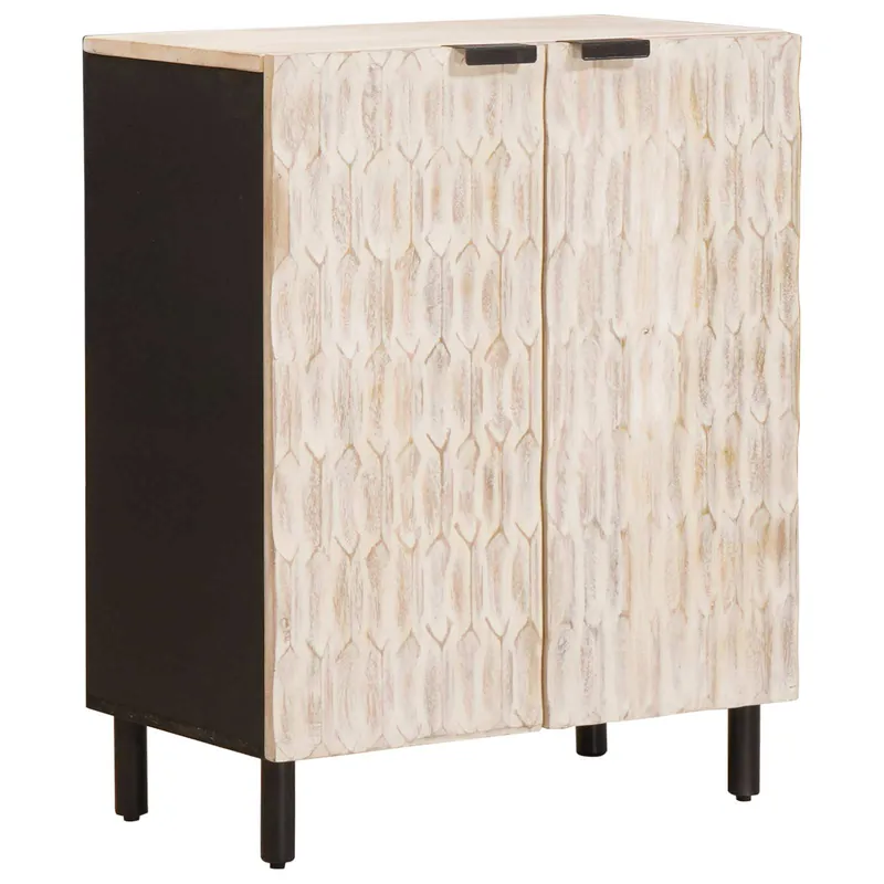 vidaXL Sideboard Weiße gewaschene Oberfläche 60 x 33 x 75 cm Begrenztes Angebot