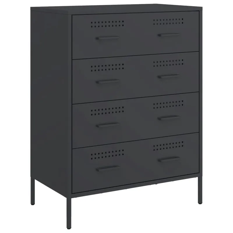 vidaXL Sideboard Schwarz 68x39x89 cm Stahl Saisonangebot
