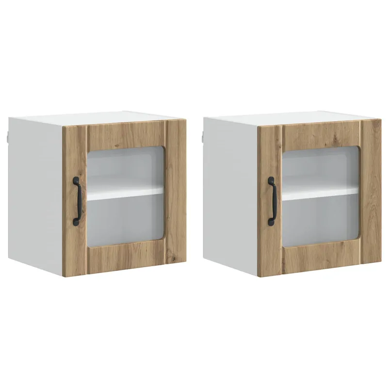 Direktkauf vidaXL Küchenschrank 2 pcs Artisan-Eiche 40 x 31 x 40 cm Holzwerkstoff