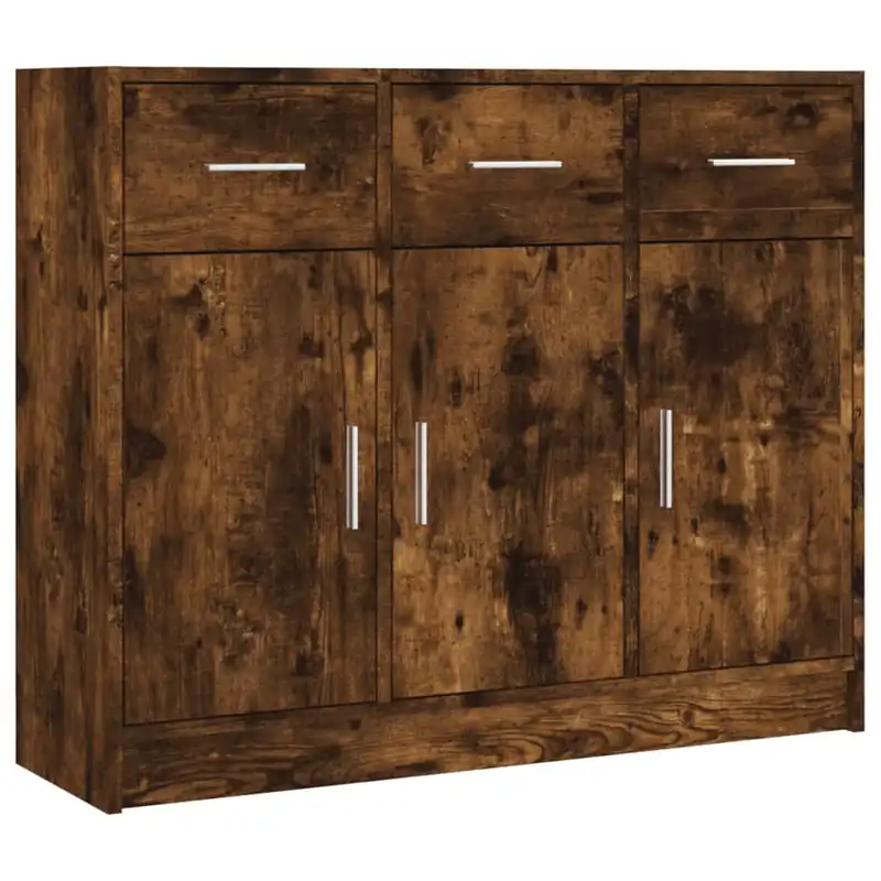 Garantierte Lieferung vidaXL Sideboard Räuchereiche 91x28x75 cm Holzwerkstoff