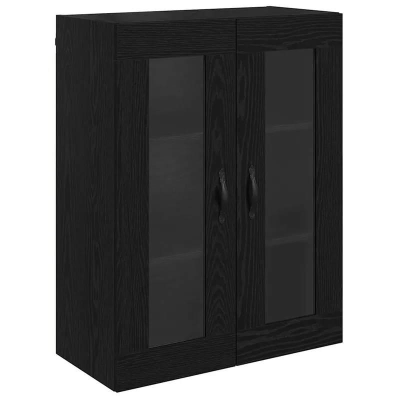 vidaXL Wandschrank Schwarz Eichen-Optik 69,5 x 34 x 90 cm Sofort Bestellen