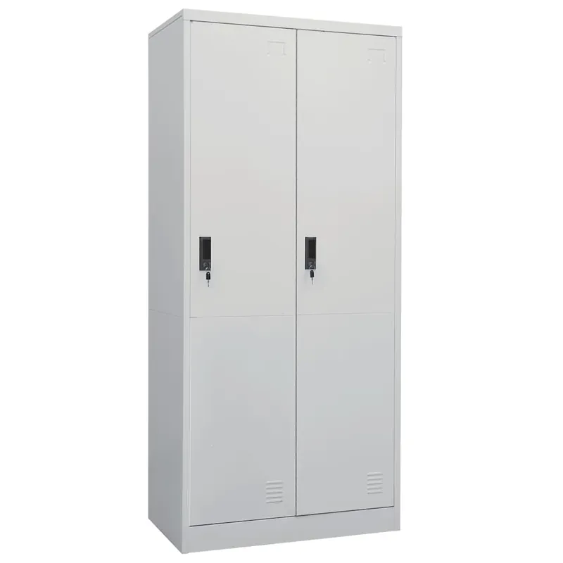 Angebot vidaXL Kleiderschrank Hellgrau 80x50x180 cm Stahl