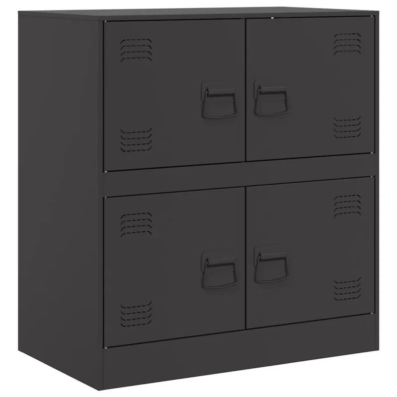 vidaXL Sideboard Schwarz 67x39x73 cm Stahl Neu Im Sortiment