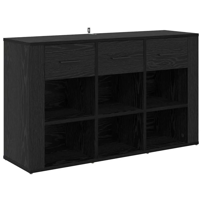 vidaXL Sideboard Schwarz Eichen-Optik 100 x 30 x 59,5 cm Holzwerkstoff Jetzt Bestellen