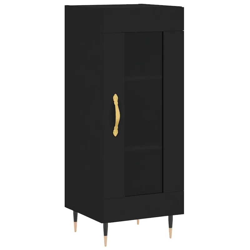 vidaXL Sideboard Schwarz 34,5x34x90 cm Holzwerkstoff Angebot