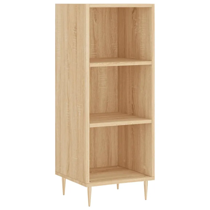 vidaXL Sideboard Sonoma-Eiche 34,5x32,5x90 cm Holzwerkstoff Schnäppchen