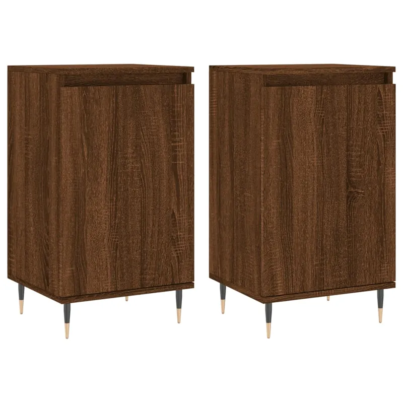 Geprüft vidaXL Sideboards 2 Stk. Braun Eichen-Optik 40x35x70 cm Holzwerkstoff