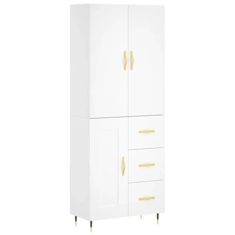 Beliebt vidaXL Highboard Weiß 69,5x34x180 cm Holzwerkstoff