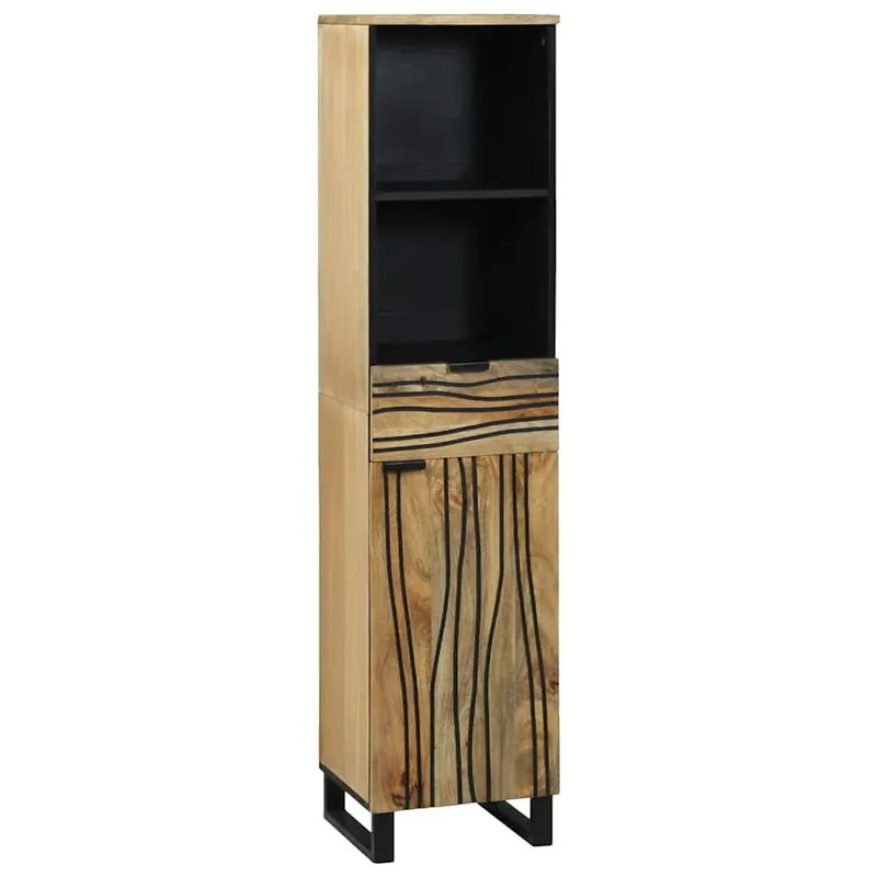 vidaXL Waschbeckenschrank mit Tür Braun 38 x 33 x 160 cm Holzwerkstoff Sale