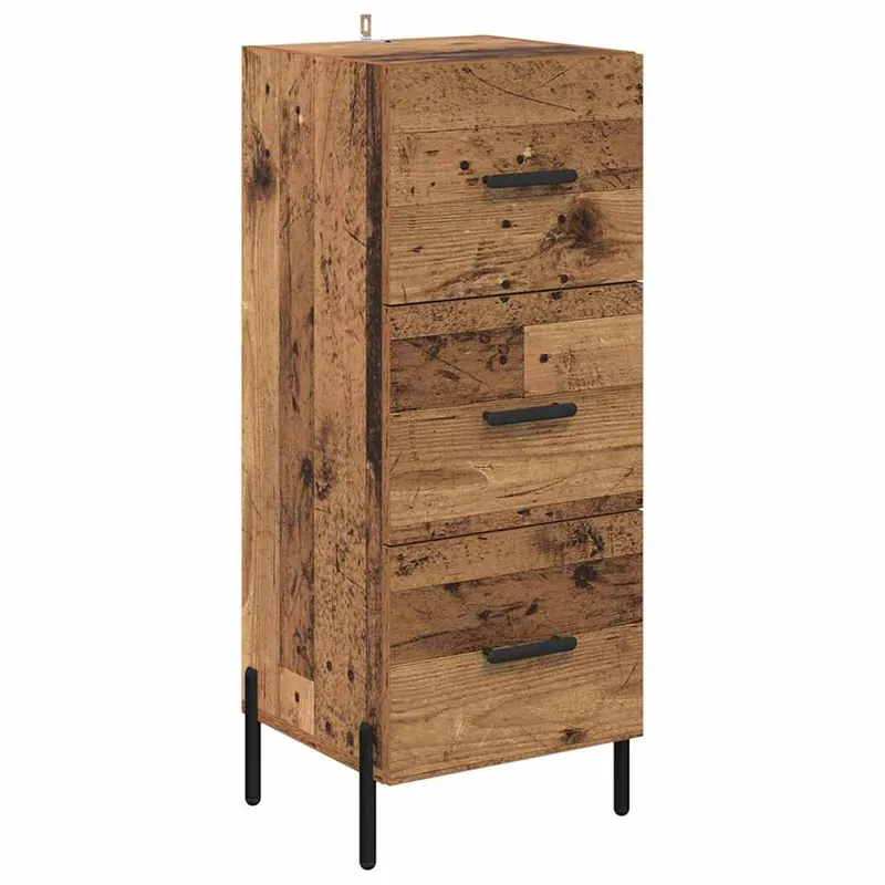 Geprüft vidaXL Sideboard Altholz 34 x 34,5 x 90 cm Holzwerkstoff